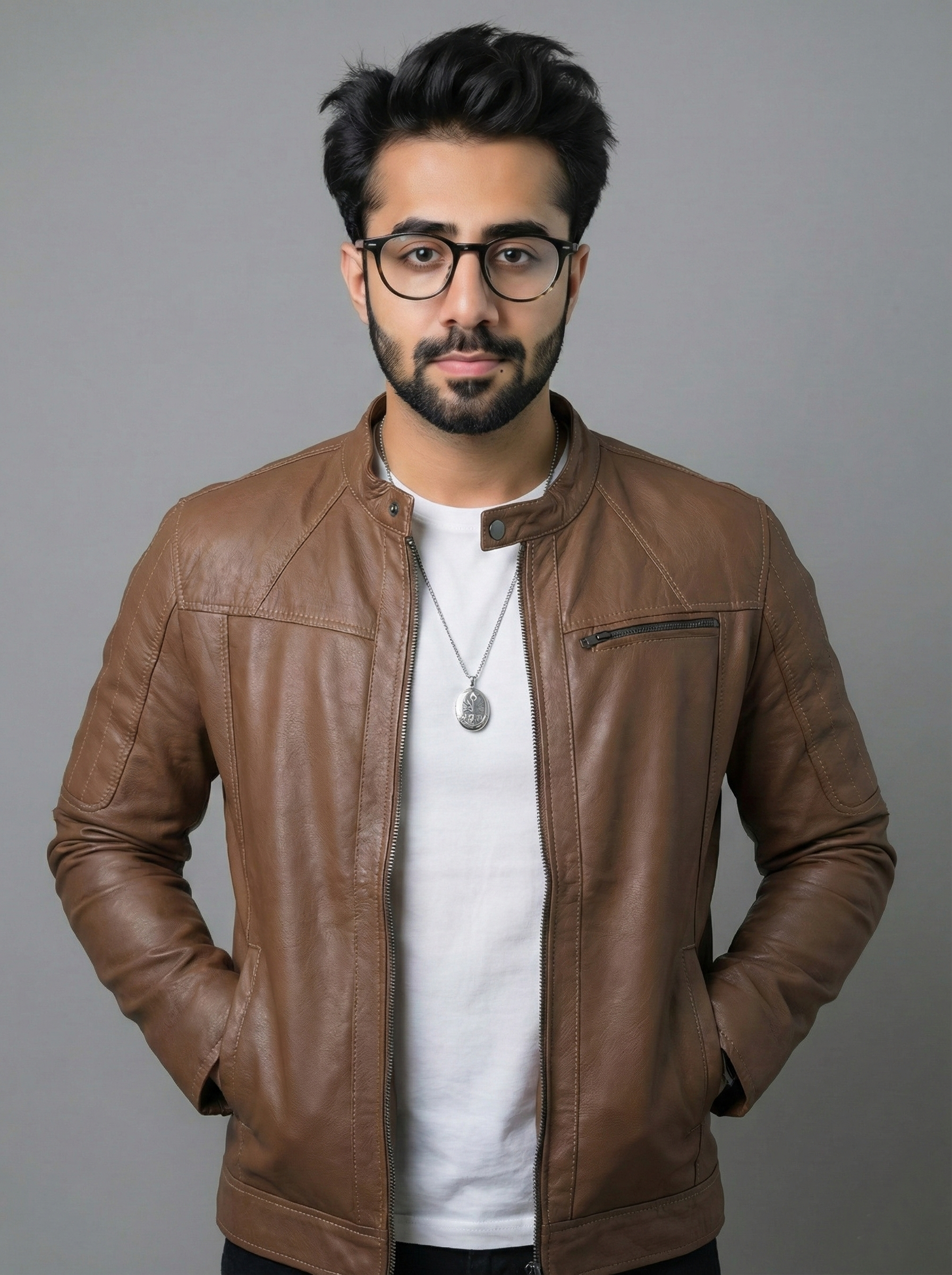 Brown Cow Leather Jacket